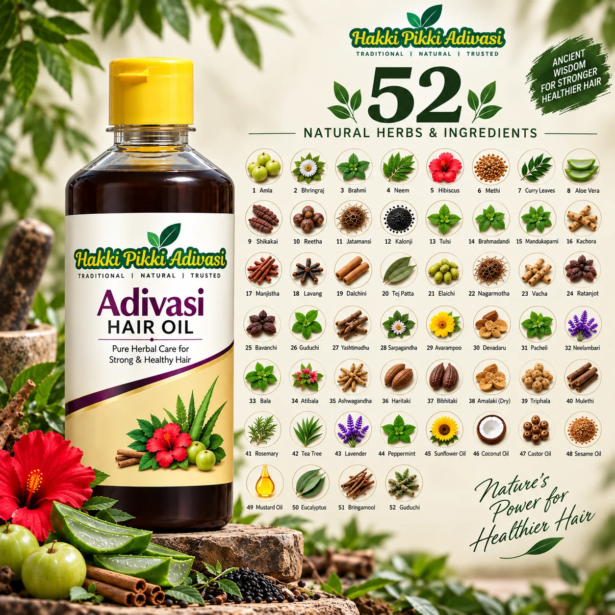 adivasi hair oil original herbs and ingredients list by name