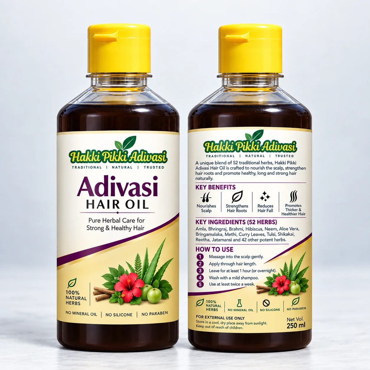 hakki pikki adivasi hair oil original bottle photo